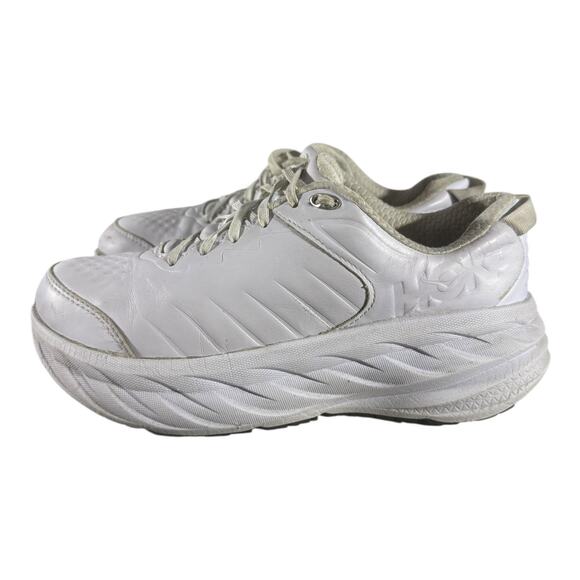 HOKA One One Bondi SR White Leather Slip Resistant Work Shoes Men’s Size 8 - Picture 4 of 8